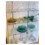 Group assorted glassware including American cut