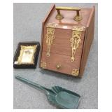Antique Victorian coal hod & a small Victorian