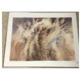 Framed signed Allan Servoss watercolor