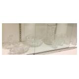 Group cut glass including signed Hawkes bowl,