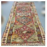 Antique handmade flatweave rug approx 5