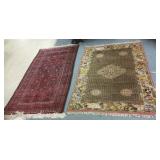 2 handmade oriental rugs approx 4