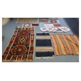 Group handmade, etc mats & handmade flat weave