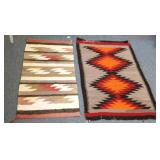 2 small Navajo rugs approx 1 1/2