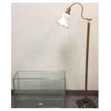 Bridge lamp & a table top display case