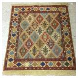 Hand woven rug approx. 2 1/2" x 3"