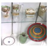 Group including Royal Doulton pieces, wooden