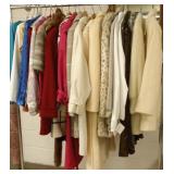 Group of ladies coats, furs, etc.