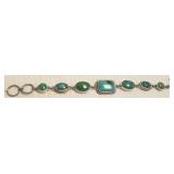 Sterling bracelet set with turquoise
