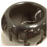 2 South West black pottery bowls (1 as is) Vickie