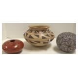 3 signed South West pottery bowls including