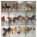 Large group of Breyer horses