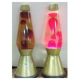 2 vintage lava lamps