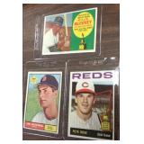 3 high grade rookie baseball cards- Rose,