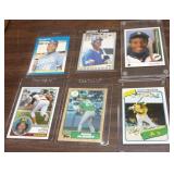 6 high grade rookie baseball cards including
