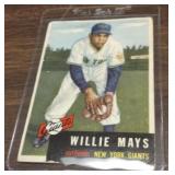 Willie Mays #244 Topps 1953 short print damaged