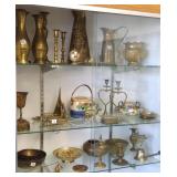 Group of brass etc. items & Japanese china