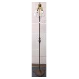 Clawfoot antique metal floor lamp
