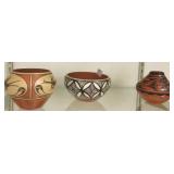 3 signed Southwest pots