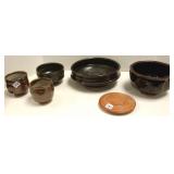 6 unsigned Warren Mackenzie (attrib) pieces