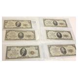 6- 1929 national currency notes- St. Paul &