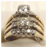 Vintage 14k 4-piece ring set with approx. .50ct