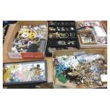 Large group costume jewelry, some silver,