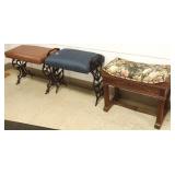 2 deco benches & a lift top organ bench