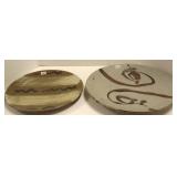 2 unsigned Warren Mackenzie (attrib.) platters-