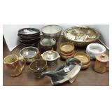 Group of studio pottery- bowls, etc. including Lee