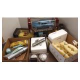 Group including 2 vintage mechanical rocket banks,