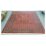 Handmade Bokhara pattern rug approx 8