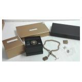 Matching Heidi Daus necklace, earrings & watch