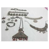 Group of sterling & silver etc. jewelry including