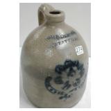Warner West Troy blue decor stoneware jug
