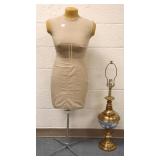 Wedgwood jasperware lamp & dress form