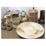 Approx. 20 studio pottery pieces including 12"