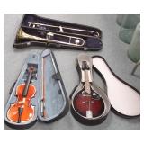 Mandolin, violin, & a trombone