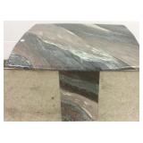 Marble table with base approx 23" tall, 28" wide