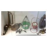 Group including bugle, trolley bell, pulleys, etc.