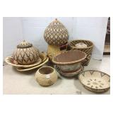 Group of woven baskets