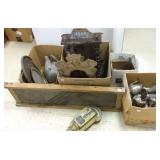 Large group including clock parts, silverplate,