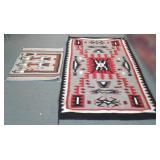 Hand woven Navajo rug approx 4 1/2