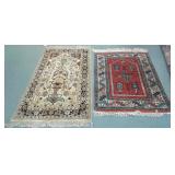 2 handmade oriental rugs approx 3