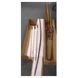 Group vintage & antique bows & arrows
