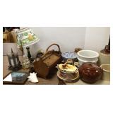 Group including stoneware, hand painted china,