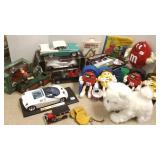 Group including cast iron bank car models, M&M