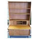 Danish modern cabinet with pull out & tambour
