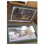 2 framed signed & numbered wildlife prints