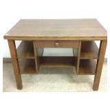 Mission oak desk with bookshelf side